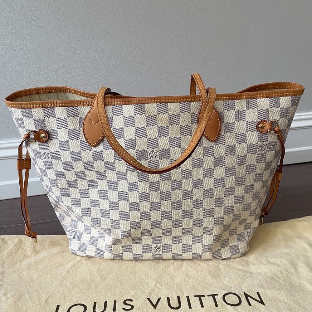 LOUIS VUITTON | NEVERFULL MM | DAMIER AZUR